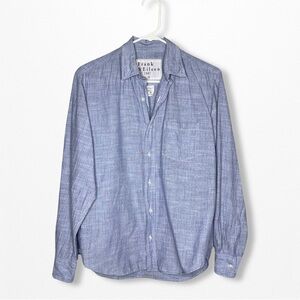 Frank & Eileen Don Shirt Blue Button Down Long Sleeve Menswear Casual Size Small
